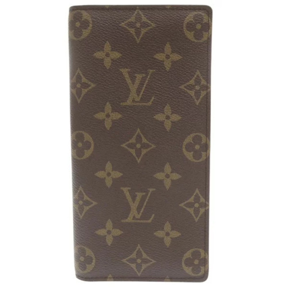Louis Vuitton Portefeuille Columbus Monogram Brown Long Wallet LV